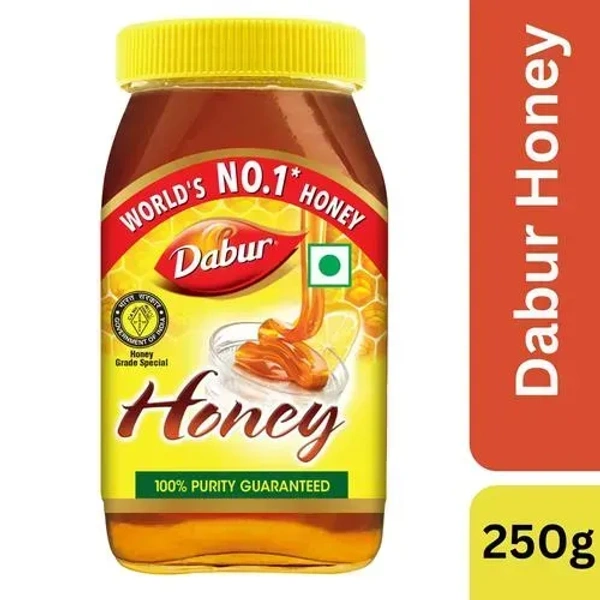 Dabur 100% Pure Honey - Worlds No.1 Honey Brand With No Sugar Adulteration - 250g
