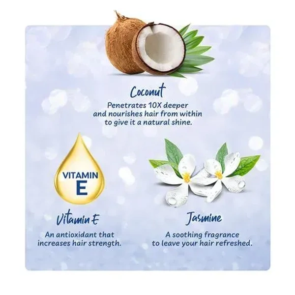 Parachute Advansed Jasmine Coconut Hair Oil With Vitamin E - Non-Sticky, For Healthy Shiny Hair - 300ml