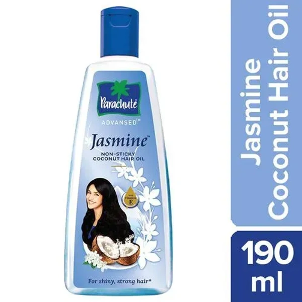 Parachute Advansed Jasmine Coconut Hair Oil With Vitamin E - Non-Sticky, For Healthy Shiny Hair - 190ml