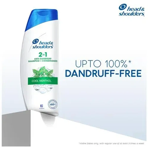 Head & shoulders Cool Menthol Anti-Dandruff Shampoo - Cools & Energizes Scalp, Upto 100% Dandruff Free - 180ml