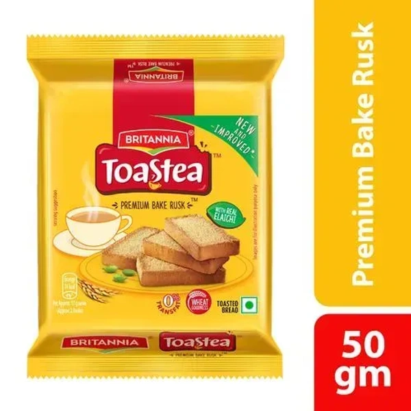 Britannia Toastea Premium Bake Rusk with Goodness of Elaichi, Sooji & Wheat - 250g