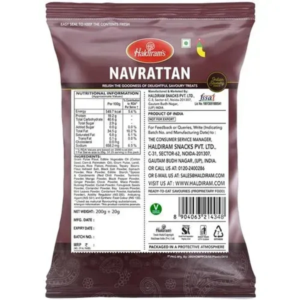 Haldiram's Navrattan Namkeen - 200g Pouch 