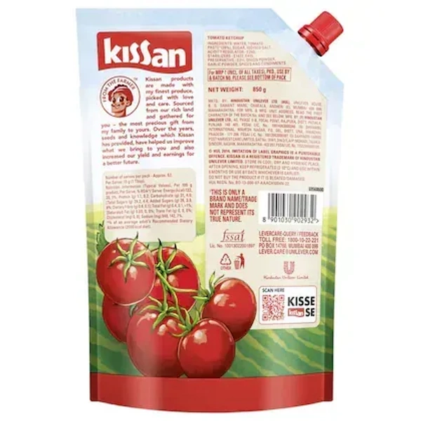 Kissan Fresh Tomato Ketchup - 850g pouch