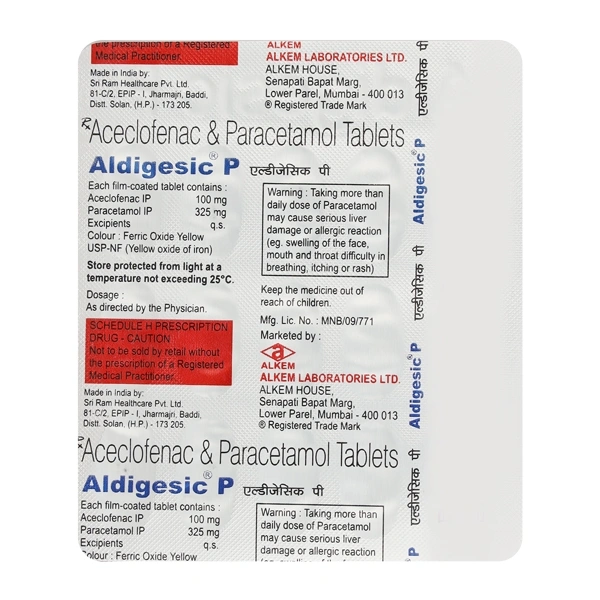 Aldigesic P 100mg/325mg Tablet