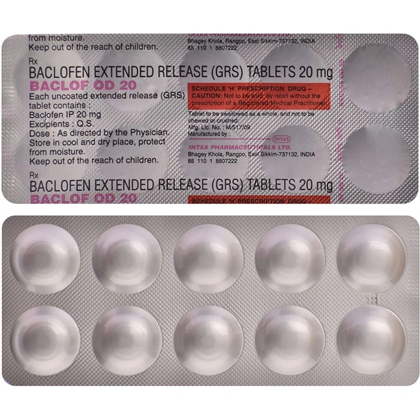 Baclof OD 20 Tablet