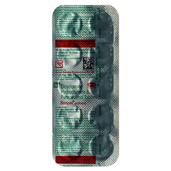 Biospas 20mg/325mg Tablet