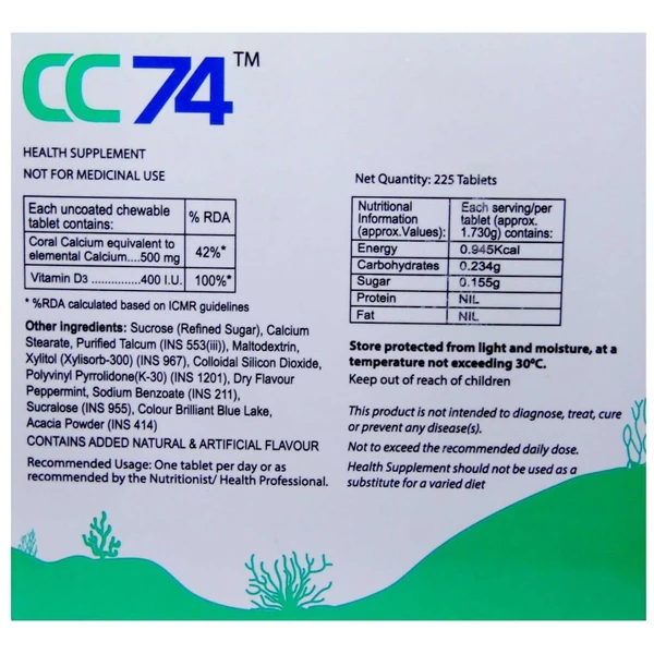 CC 74 Treat Calcium & Vitamin D3 Deficiency