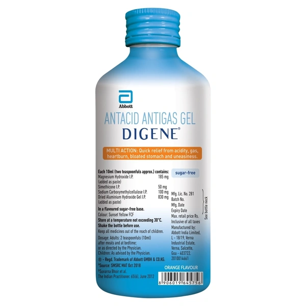 Digene Acidity & Gas Relief Gel Orange