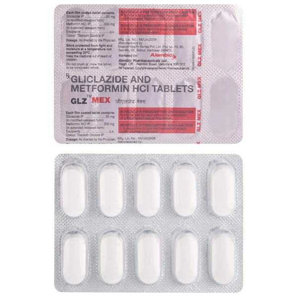 GLZ MEX 30mg/500mg Tablet