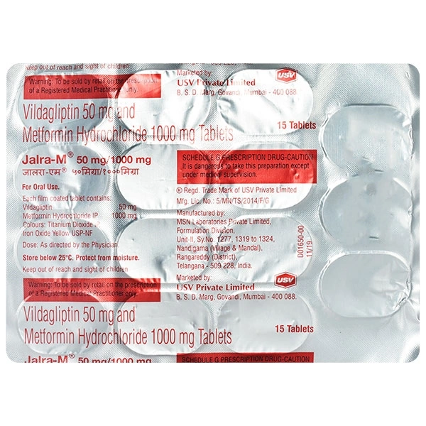 Jalra-M 50mg/1000mg Tablet