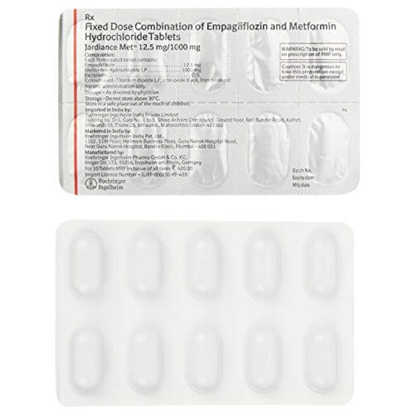 Jardiance Met 12.5mg/1000mg Tablet