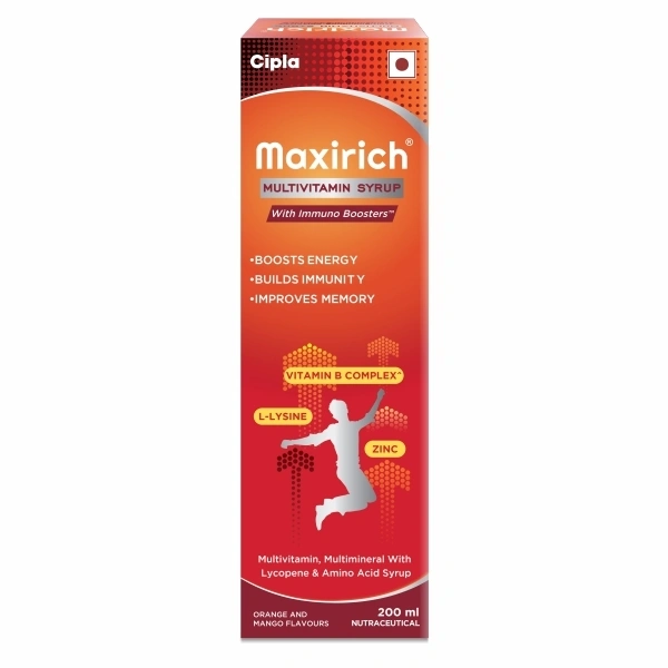 Maxirich Multivitamin Syrup Orange and Mango