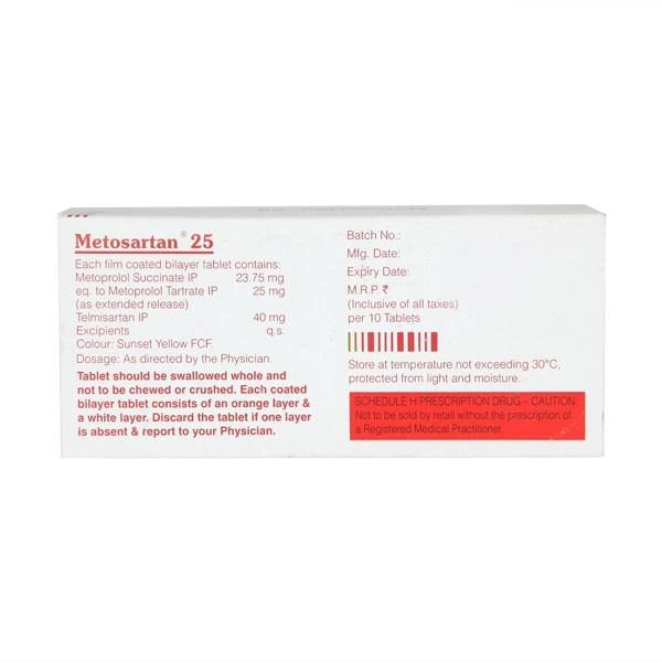 Metosartan 25 Tablet