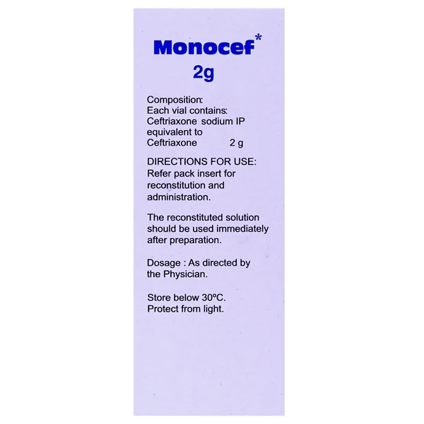 Monocef 2gm Injection