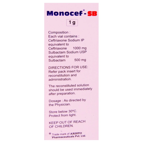 Monocef-SB 1g Injection