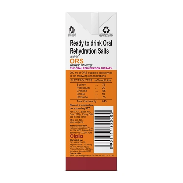 ORS PROLYTE ORANGE LIQUID 200ML