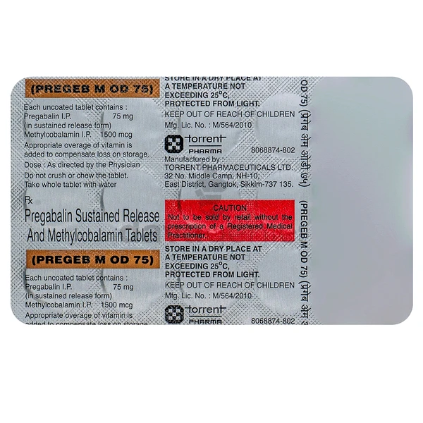 PREGEB M OD 75MG TAB (TORRENT) 1*15