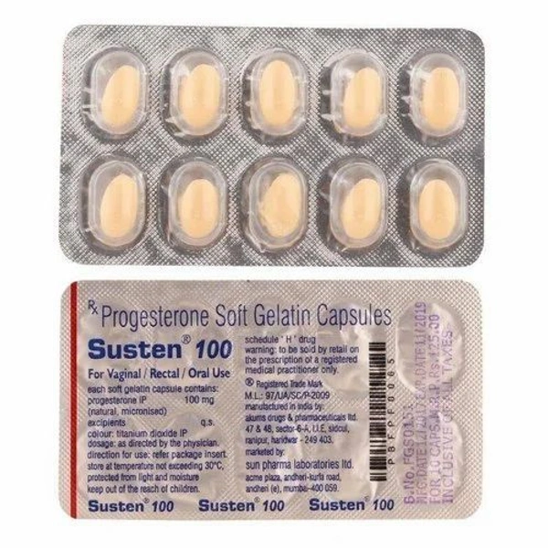 SUSTEN 100MG 1*10