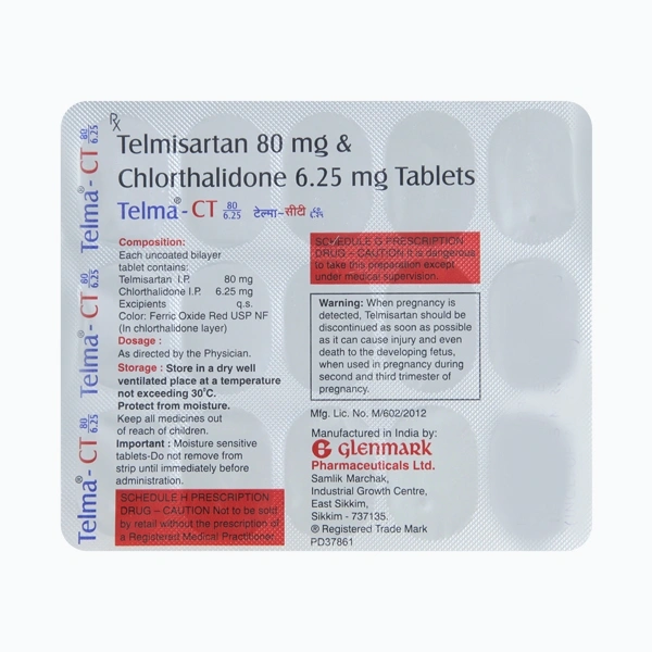 TELMA CT 80/6.25 TABLET