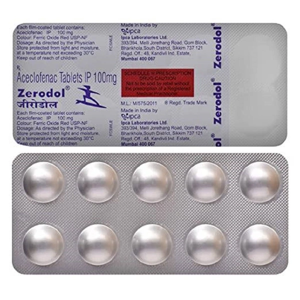 ZERODOL 100MG 1*10