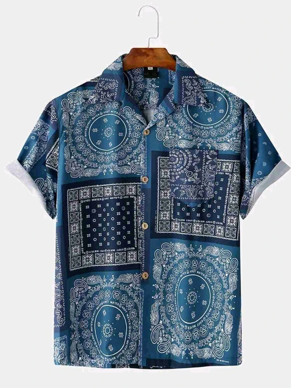 Combo Of 2 Imported Rayon Digital Print Shirt Half Sleeves