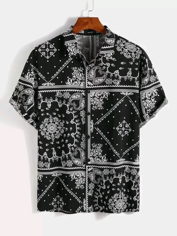 Imported Combo Of 2 Imported Rayon Digital Print Shirt Half Sleeves - M