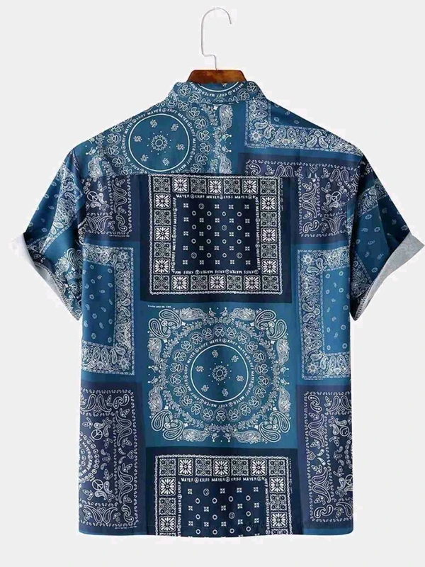 Imported Combo Of 2 Imported Rayon Digital Print Shirt Half Sleeves - M