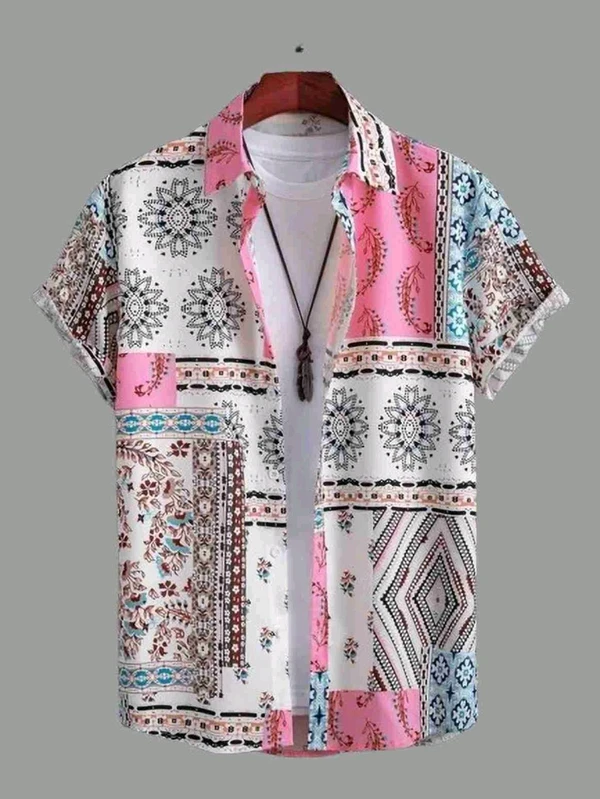 Combo Of 4 Imported Rayon Digital Print Shirt Half Sleeves