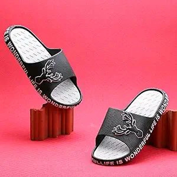 Life Is Wonderful Slides With Synthetic Material For Comfort  - 6