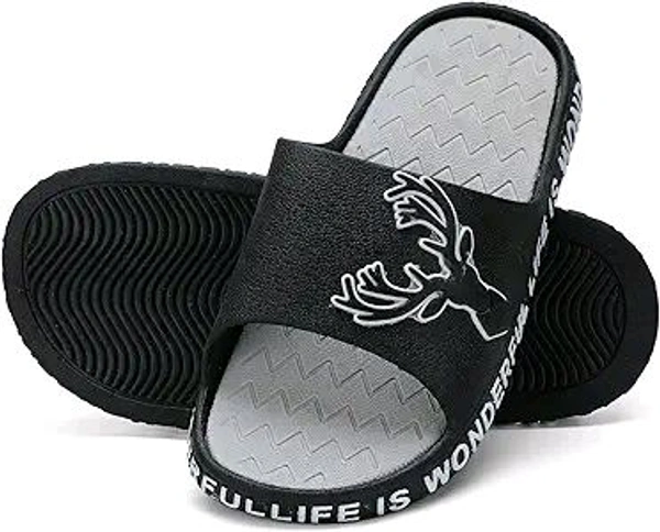 Life Is Wonderful Slides With Synthetic Material For Comfort  - 6