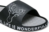 Life Is Wonderful Slides With Synthetic Material For Comfort  - 6