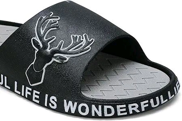 Life Is Wonderful Slides With Synthetic Material For Comfort  - 6