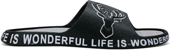Life Is Wonderful Slides With Synthetic Material For Comfort  - 6