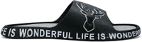 Life Is Wonderful Slides With Synthetic Material For Comfort  - 8