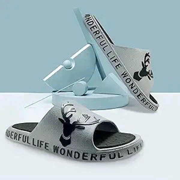 Life Is Wonderful Slides With Synthetic Material For Comfort  - 8