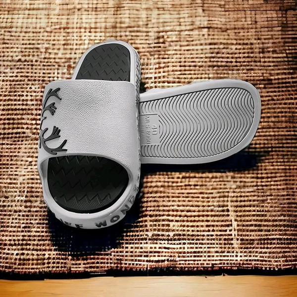 Life Is Wonderful Slides With Synthetic Material For Comfort  - 8