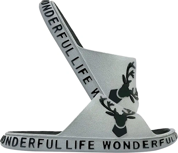 Life Is Wonderful Slides With Synthetic Material For Comfort  - 9