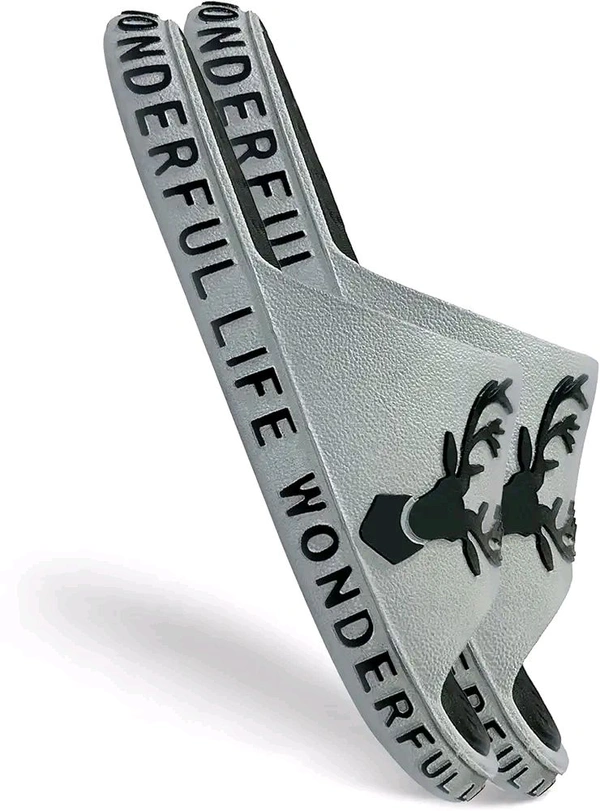 Life Is Wonderful Slides With Synthetic Material For Comfort  - 9