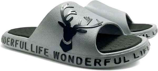 Life Is Wonderful Slides With Synthetic Material For Comfort  - 9