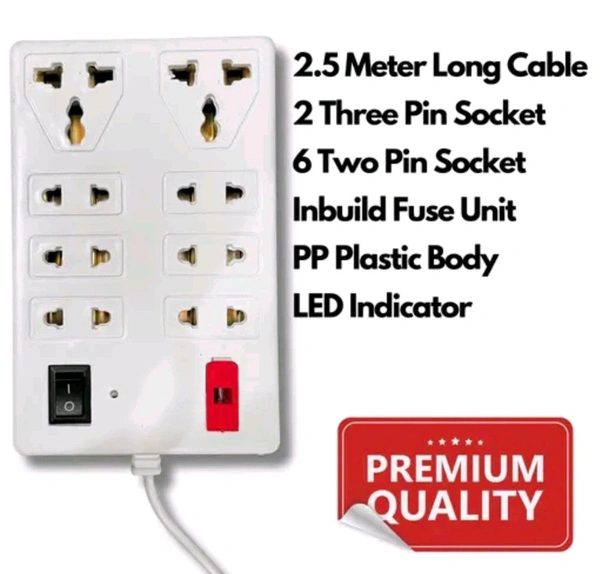 ELECTRIC BOARD 8 SWITCH  - White