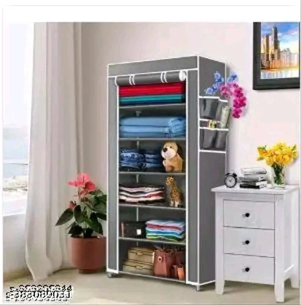 6 Layer Gray Colour Almari  - Gray