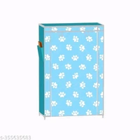 Layer Baby Paw Print Plastic, PVC Almari  - Royal Blue
