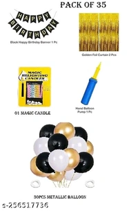 Happy Birthday Decoration Combo With Balloon Pump