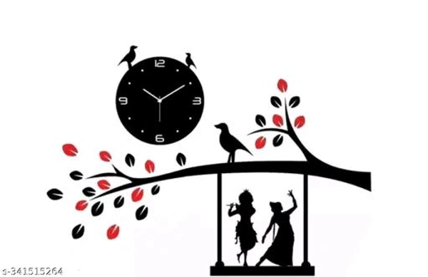 Radha krishna dancing wall clock