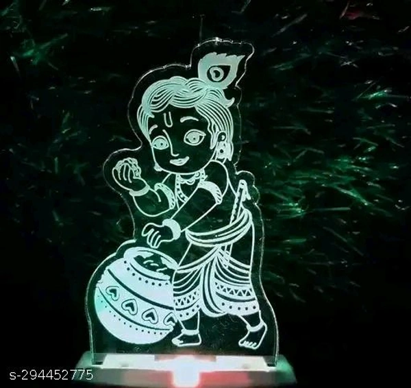 Bal Krishna 3D Illusion Acrylic Night lamp 7 Color Changing Light with