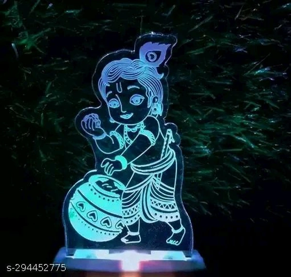 Bal Krishna 3D Illusion Acrylic Night lamp 7 Color Changing Light with