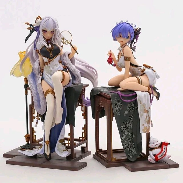 2 Styles 23cm Re Life in a Different World from Zero Rem Elegant Beauty Ver 1/7 Collectible Figure Anime Sexy Beauty Model Toy - 23cm