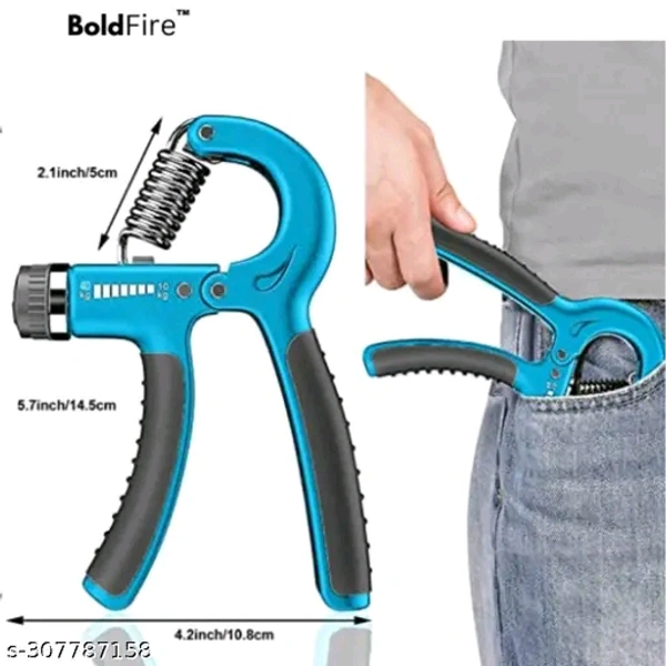 Hand Grip Strength Trainer Strengthener Adjustable Resistance 10 to 60 kg Hand Grip/Fitness GripName:  Hand Grip Strength Trainer Strengthener Adjustable Resistance 10 to 60 kg Hand Grip/Fitness GripNet Quantity (N): 1Adjustable resistance levels: With a range of 10kg to 60kg