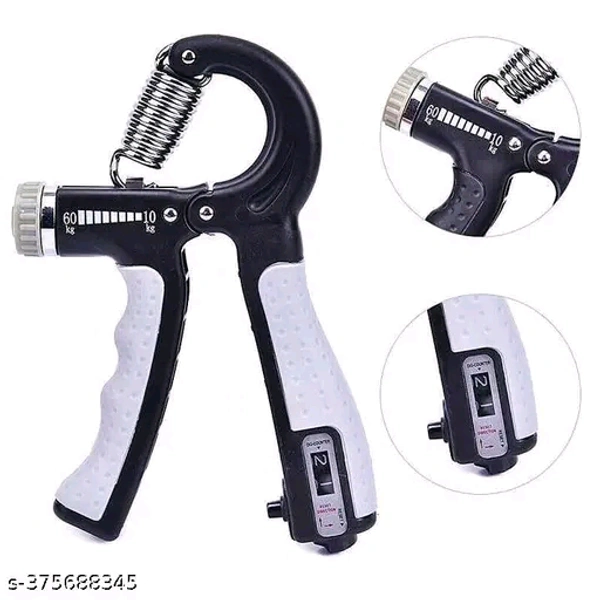 Hand Grip Strength Trainer Strengthener Adjustable Resistance 10 to 60 kg Hand Grip/Fitness GripName:  Hand Grip Strength Trainer Strengthener Adjustable Resistance 10 to 60 kg Hand Grip/Fitness GripNet Quantity (N): 1Adjustable resistance levels: With a range of 10kg to 60kg