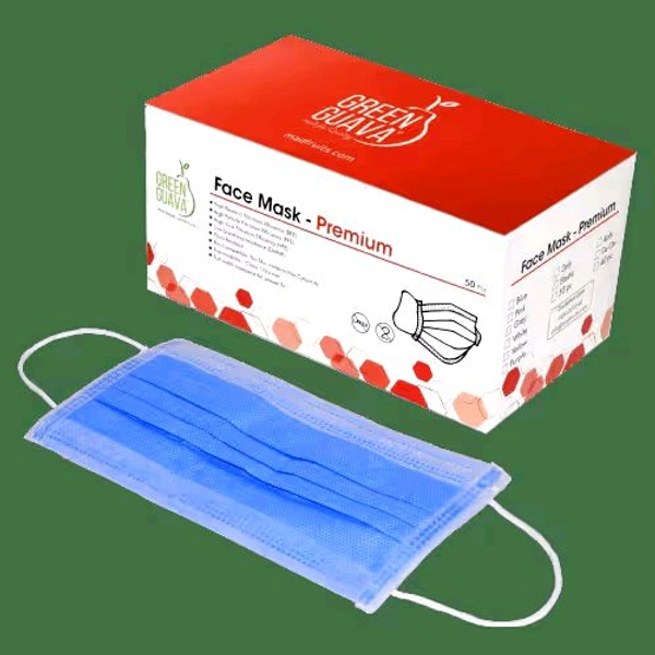 Green guava  Green Guava Face Masks - 3Ply Pack of 50 (In Stock. Swift Dispatch.) - Pack of 50